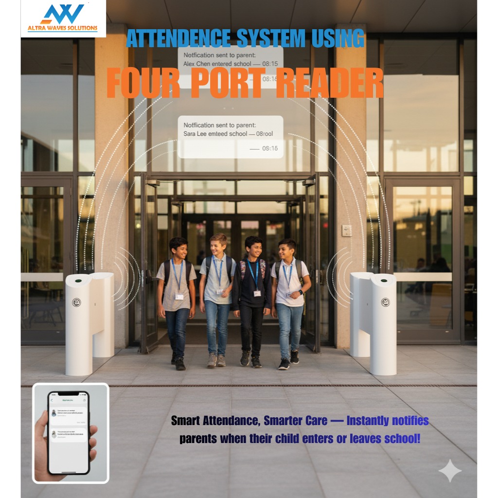 RFID Attendance System using 4-port UHF RFID Reader with multi-antenna setup